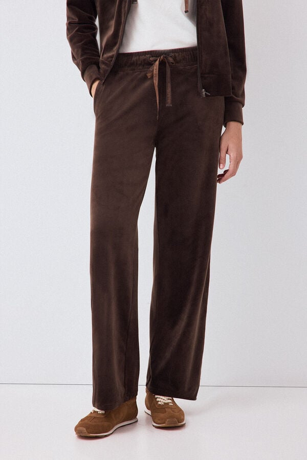Pedro del Hierro Velvet trousers Brown