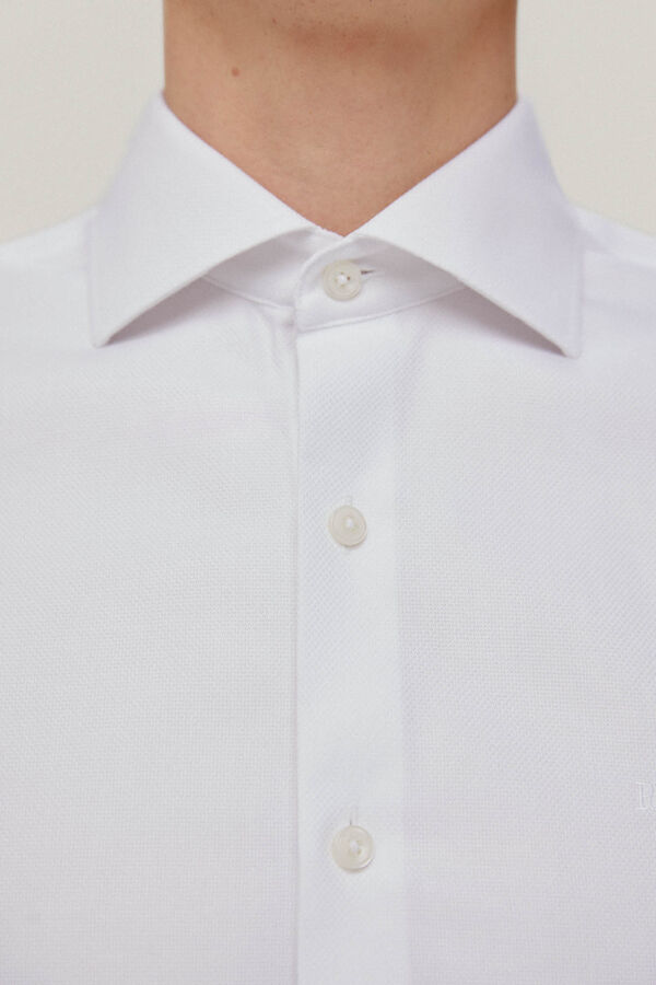 Pedro del Hierro Camisa vestir estructura lisa non iron + antimanchas White