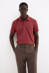 Pedro del Hierro Plain polo shirt Burgundy