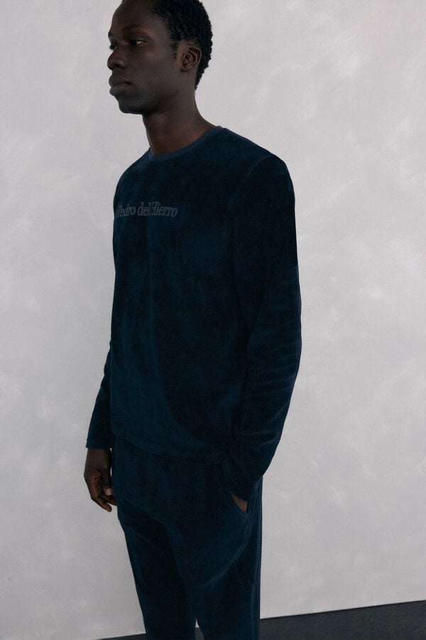 Pedro del Hierro Velvet pyjamas set Blue
