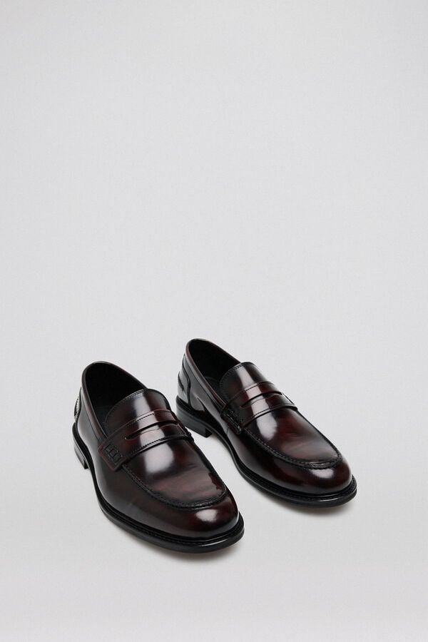 Pedro del Hierro Leather dress loafer Burgundy