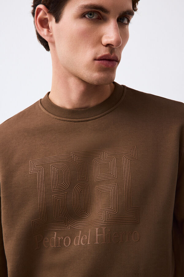 Pedro del Hierro Crew neck logo sweatshirt Green