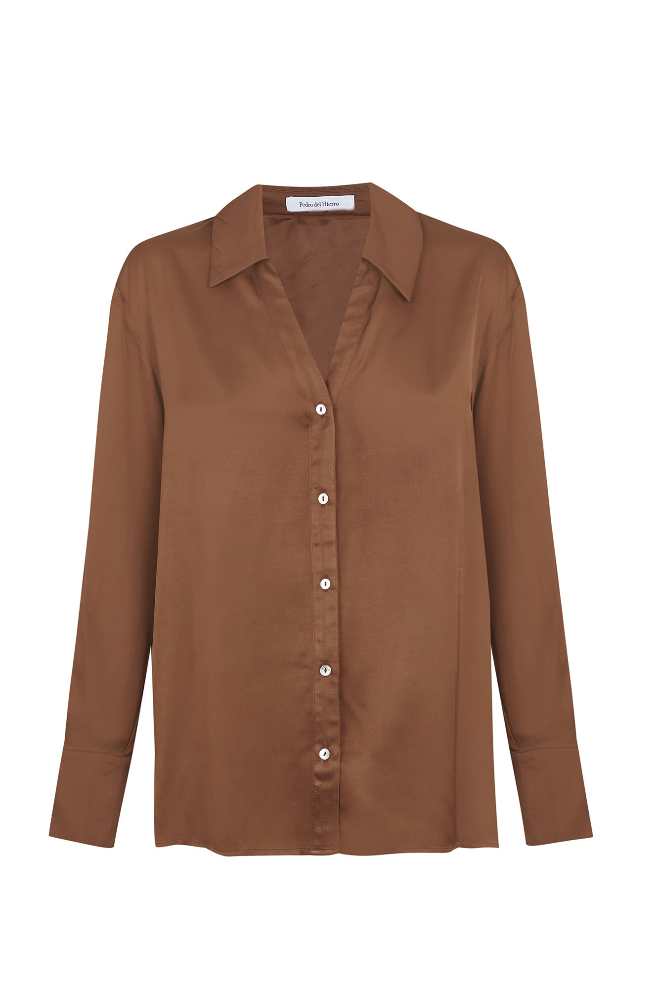 Pedro del Hierro Satin-finish basic shirt