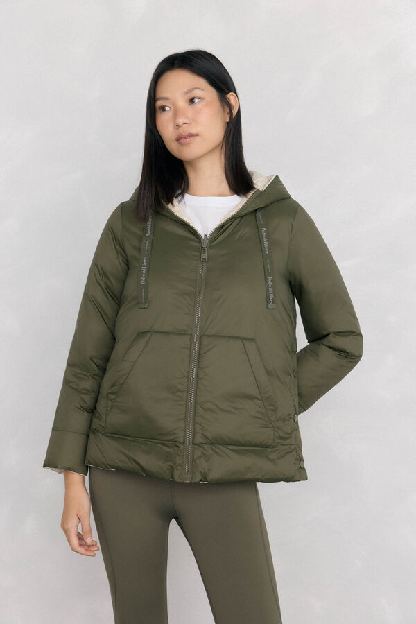 Pedro del Hierro Reversible hooded parka Green