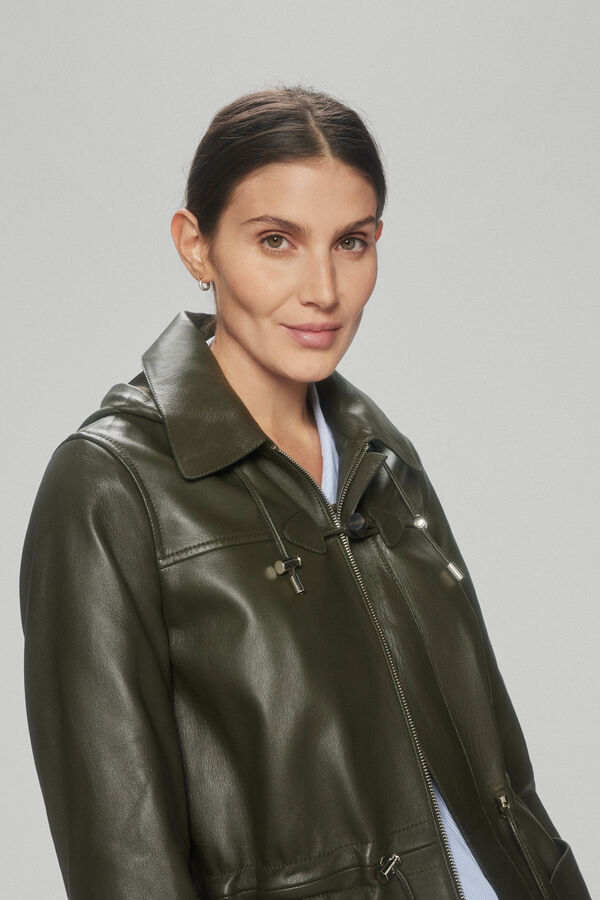 Pedro del Hierro Nappa hooded parka Green