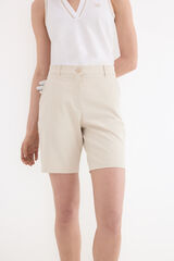 Pedro del Hierro Bermuda t&eacute;cnica Beige