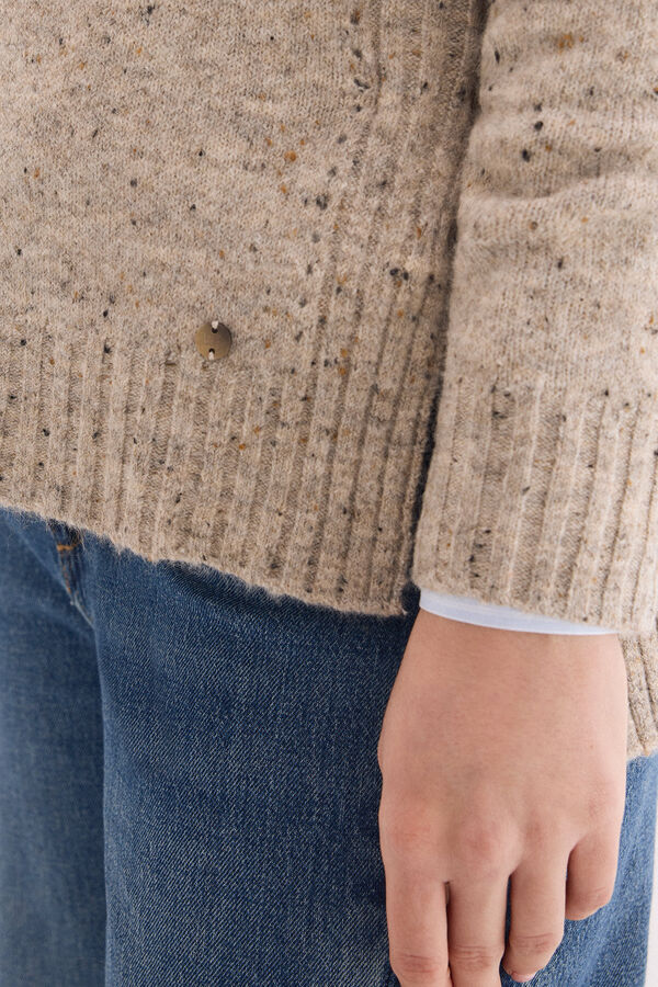 Pedro del Hierro Round neck jumper Ecru