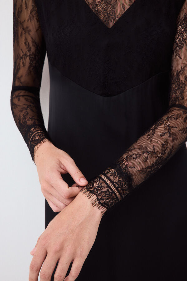 Pedro del Hierro Lace midi dress Black