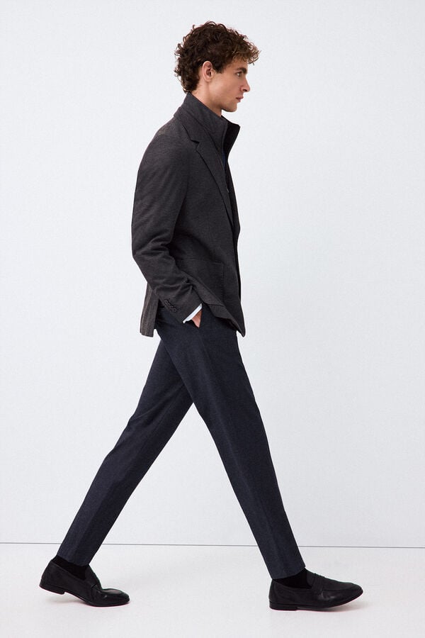 Pedro del Hierro Knit jacket with removable lining Grey
