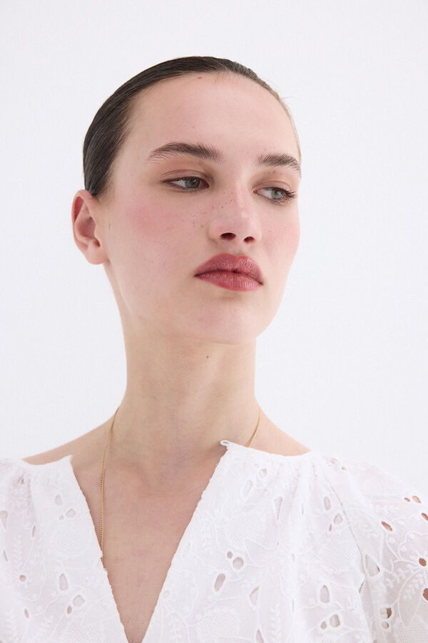 Pedro del Hierro Openwork elbow sleeve top White