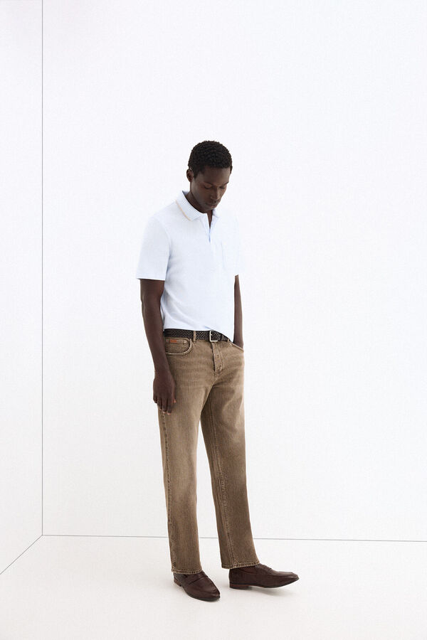Pedro del Hierro Polo com textura Azul
