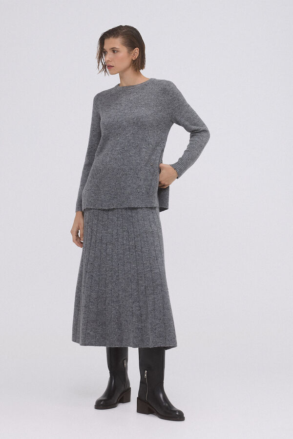 Pedro del Hierro Fancy jersey-knit sweater Grey