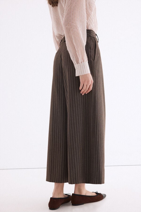 Pedro del Hierro Striped skort Brown