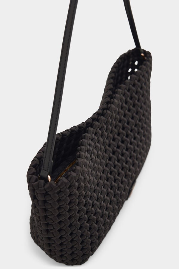 Pedro del Hierro Braided shoulder bag Black