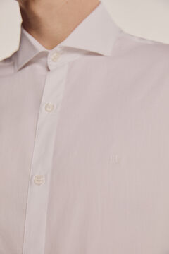 Pedro del Hierro Plain slim modal shirt White