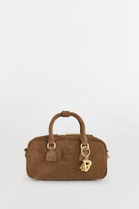 Pedro del Hierro mini bolsa de boliche com mala de tiracolo de pele