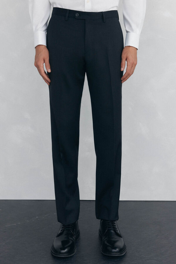 Pedro del Hierro plain tailored bi-stretch trousers Grey