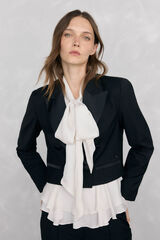 Pedro del Hierro Black short blazer Black