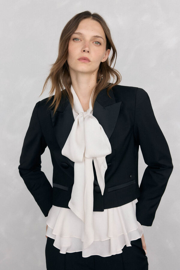 Pedro del Hierro Black short blazer Black