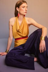 Pedro del Hierro Top halter desfile Amarelo