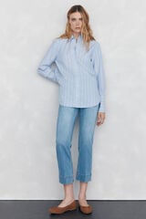 Pedro del Hierro Stovepipe cropped jeans Blue
