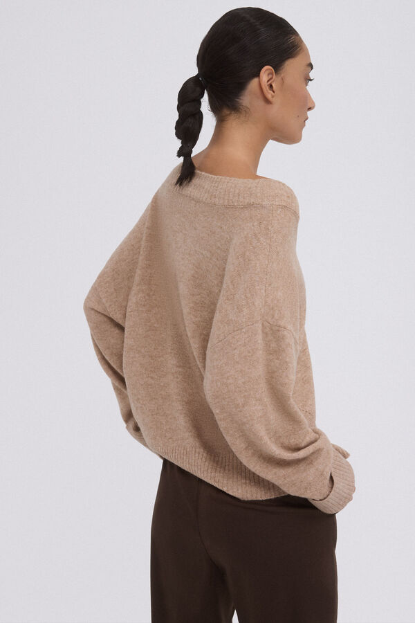 Pedro del Hierro V-neck jumper  Beige