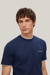 Pedro del Hierro Camiseta doble cuello Azul