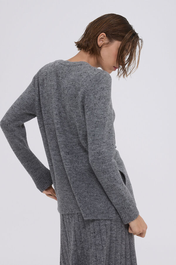 Pedro del Hierro Fancy jersey-knit sweater Grey