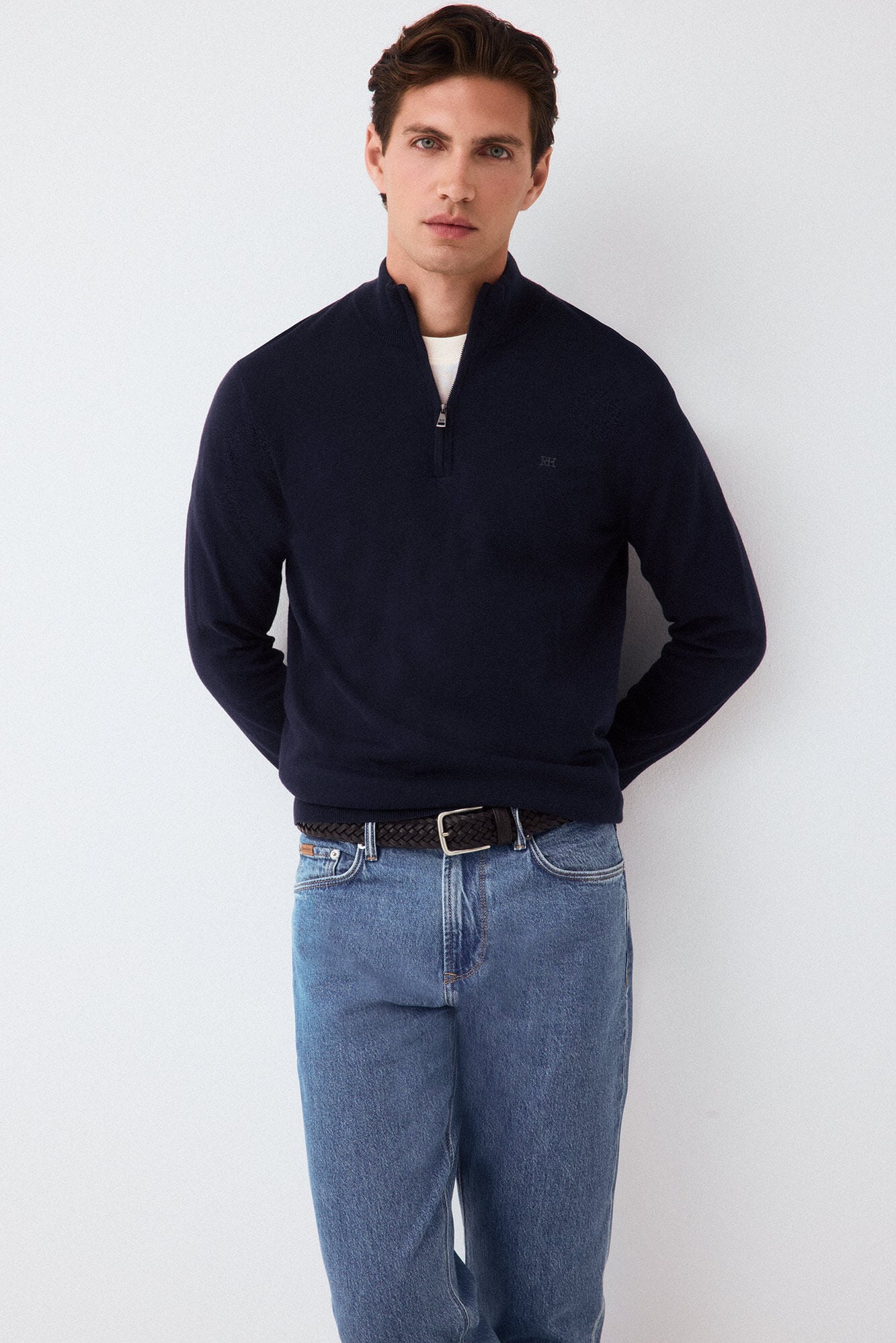 Pedro del Hierro Premium cotton silk cashmere knit jumper