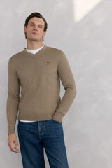Pedro del Hierro Jersey cuello pico Beige