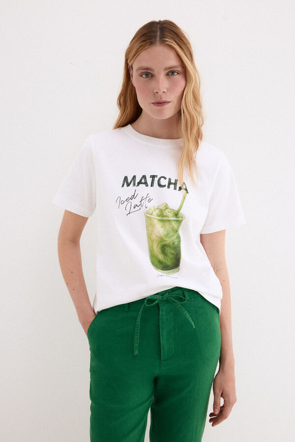 Pedro del Hierro Front print T-shirt White