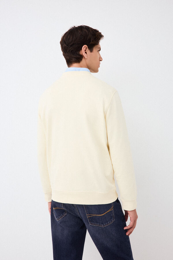 Pedro del Hierro Sweatshirt com logo gola caixa Amarelo