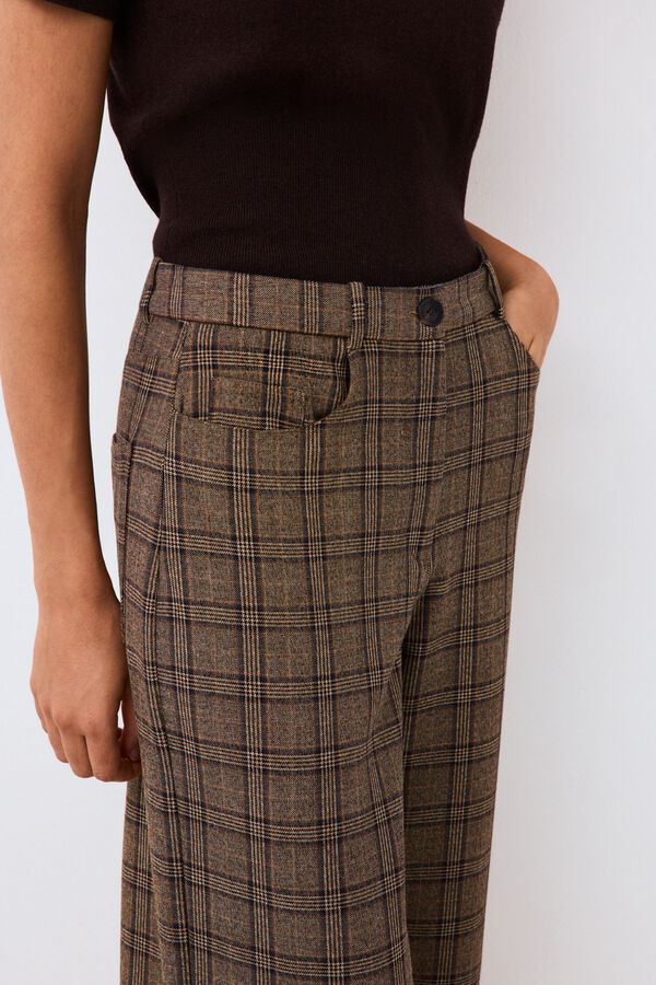 Pedro del Hierro Harris check trousers Grey