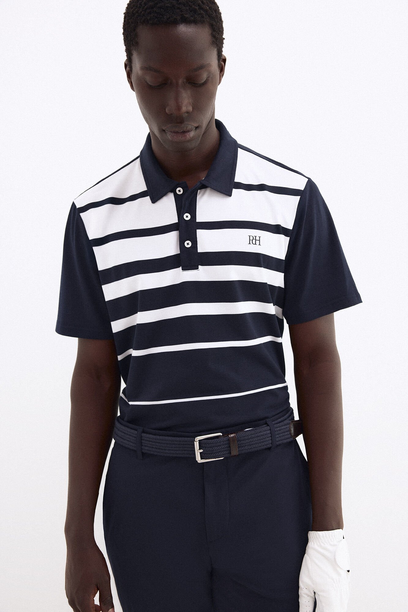 Pedro del Hierro Striped golf polo shirt