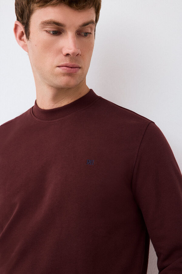Pedro del Hierro Basic sweatshirt Burgundy