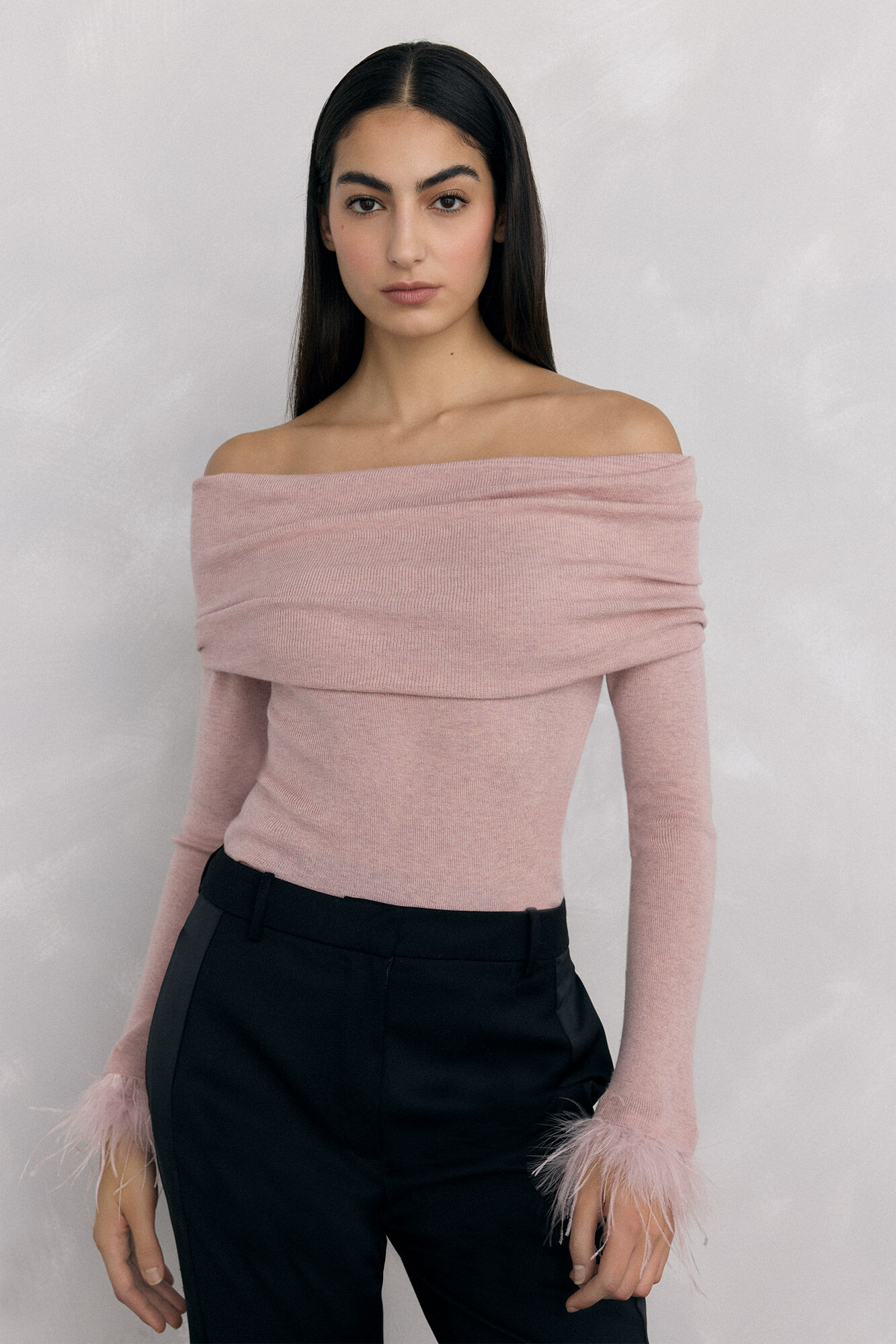 Pedro del Hierro Feather jersey cuff