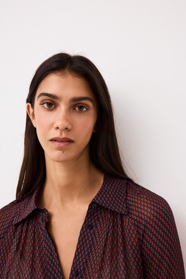 Pedro del Hierro Printed blouse Red