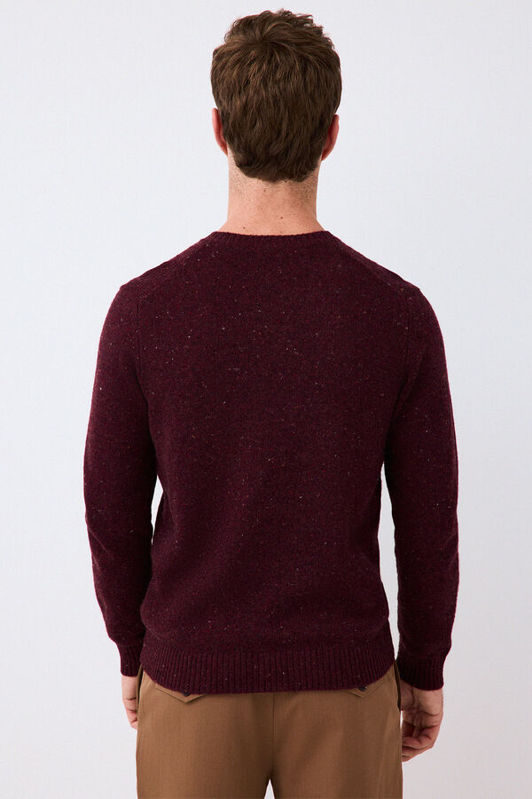 Pedro del Hierro Italian premium yarn knit jumper Burgundy
