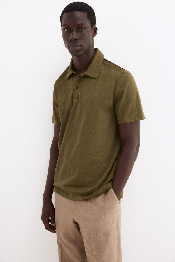 Pedro del Hierro Plain polo shirt Green
