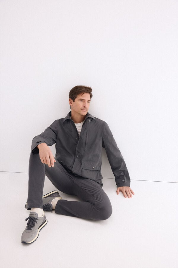 Pedro del Hierro Neck detail jacket Grey