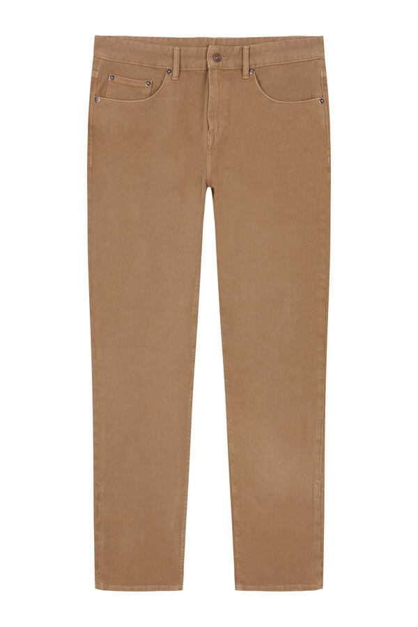 Pedro del Hierro Coloured slim fit 5-pocket trousers. Grey