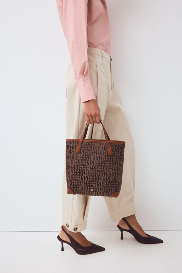 Pedro del Hierro Logo tote bag Brown