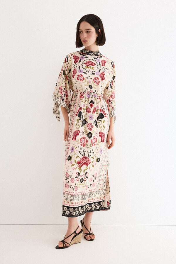 TFP by Tamara Falc&oacute; Positioned panels dress Beige