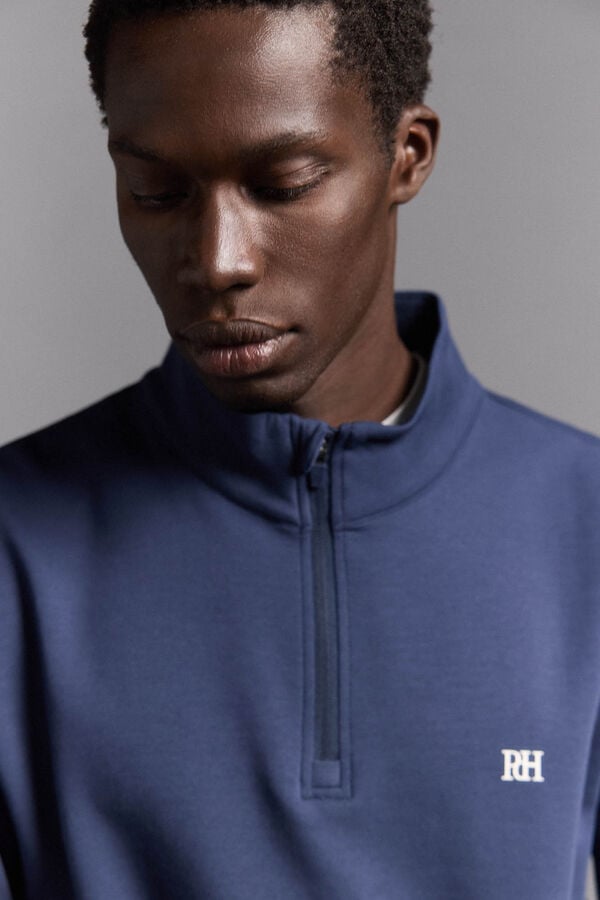 Pedro del Hierro Golf zip-up zip fastening Blue