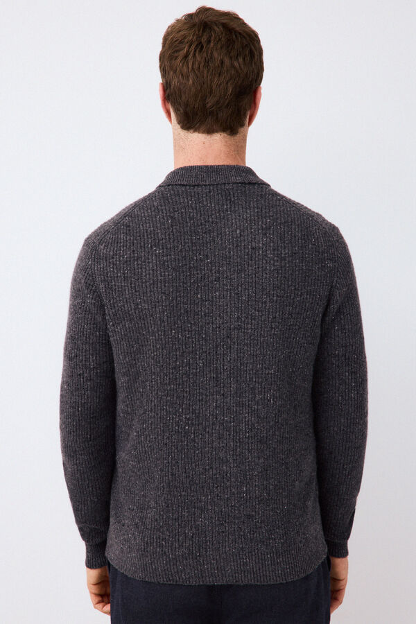 Pedro del Hierro Italian premium yarn knit cardigan Grey