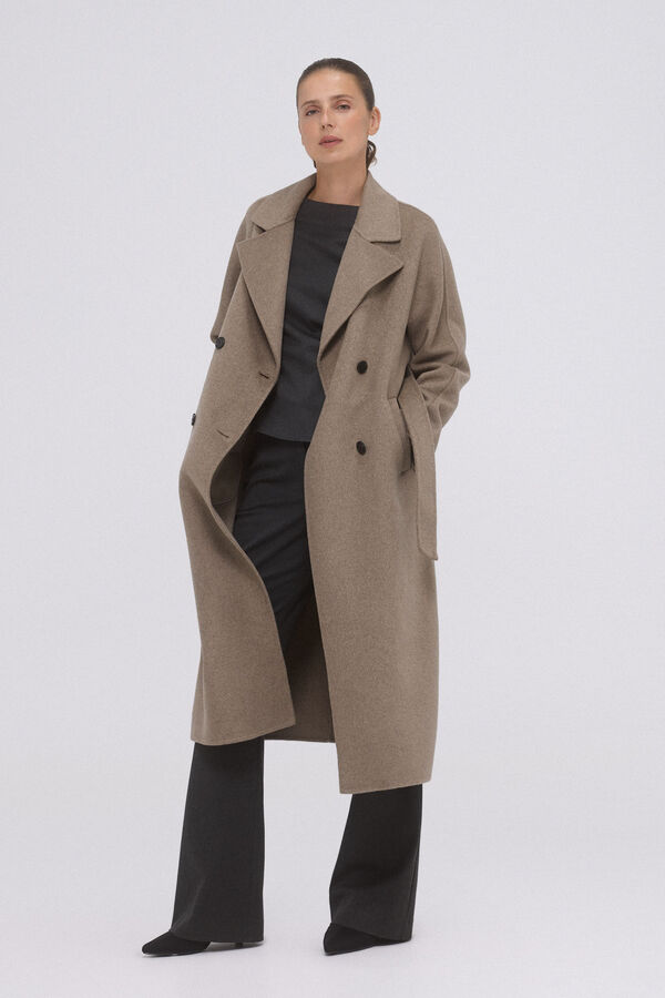 Pedro del Hierro Abrigo bat&iacute;n doubleface Gris