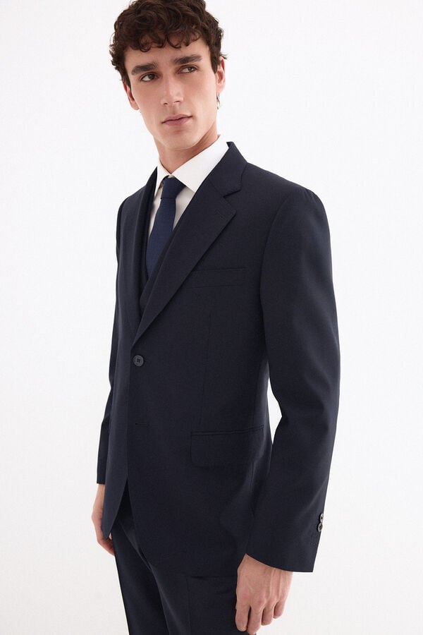 Pedro del Hierro Structured tailored blazer Blue