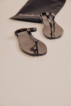 Pedro del Hierro Studded flip-flops Black