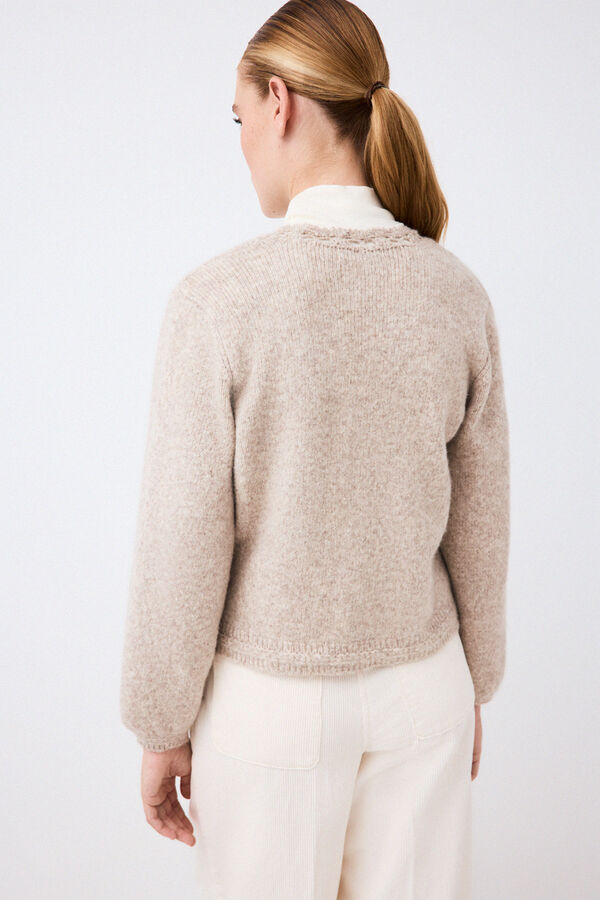 Pedro del Hierro Crochet romantic jacket Beige