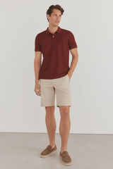 Pedro del Hierro Essential slim polo shirt Burgundy